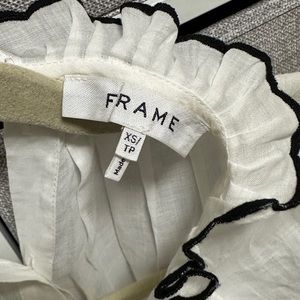 Frame size XS ruffled trim blouse